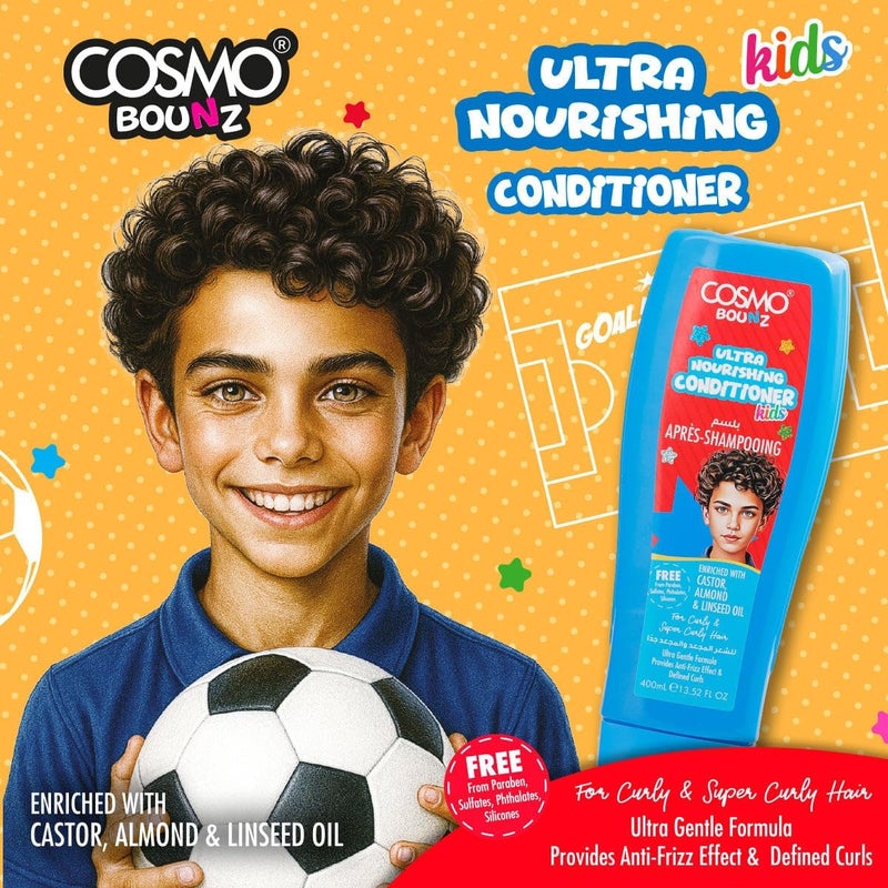 COSMO Bounz Ultra Nourishing Conditioner for Kids - 400ml - Image 2